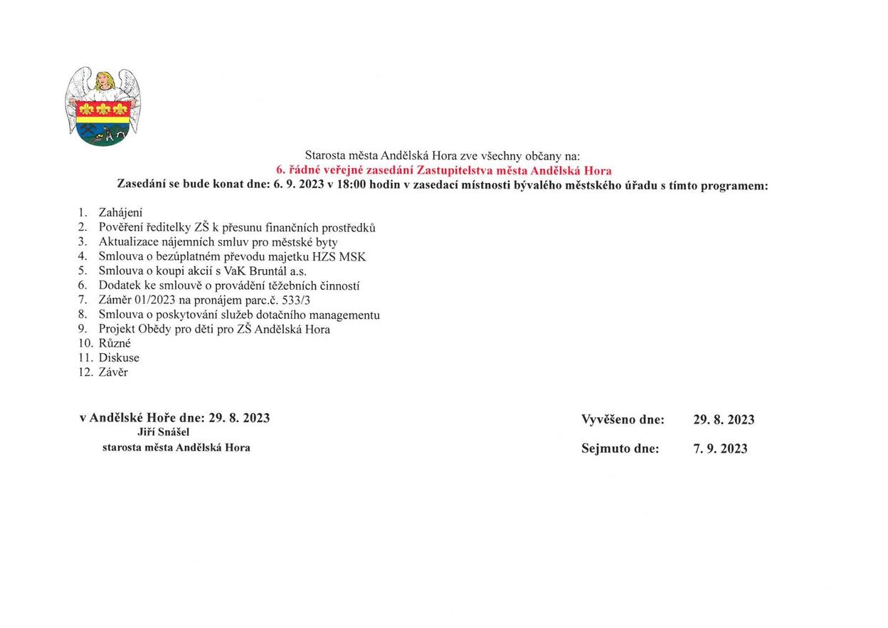Pozvánka na 6. řádné veřejné zasedání Zastupitelstva města Andělská Hora.jpg